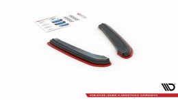 Heck Ansatz Flaps Diffusor V.4 für Seat Leon Cupra Mk3 FL Sportstourer schwarz Hochglanz