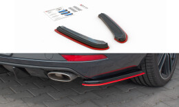 Heck Ansatz Flaps Diffusor V.4 passend für Seat Leon Cupra Mk3 FL Sportstourer schwarz Hochglanz