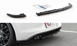 Mittlerer Cup Diffusor Heck Ansatz DTM Look für VW Polo GTI / R-line Mk6 schwarz Hochglanz