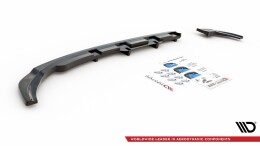 Mittlerer Cup Diffusor Heck Ansatz DTM Look passend für VW Polo GTI / R-line Mk6 schwarz Hochglanz