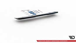 Mittlerer Cup Diffusor Heck Ansatz passend für Skoda Kodiaq RS Mk1 / Mk1 Facelift schwarz Hochglanz