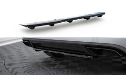 Mittlerer Cup Diffusor Heck Ansatz DTM Look passend für Skoda Kodiaq RS Mk1 / Mk1 Facelift schwarz Hochglanz