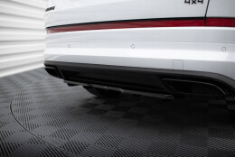 Mittlerer Cup Diffusor Heck Ansatz DTM Look passend für Skoda Kodiaq RS Mk1 / Mk1 Facelift schwarz Hochglanz