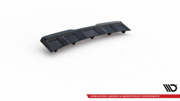 Mittlerer Cup Diffusor Heck Ansatz DTM Look passend für Skoda Kodiaq RS Mk1 / Mk1 Facelift schwarz Hochglanz