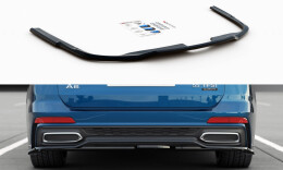 Mittlerer Cup Diffusor Heck Ansatz passend für Audi A6 S-Line C8 schwarz Hochglanz