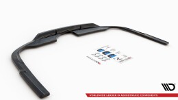 Mittlerer Cup Diffusor Heck Ansatz passend für Audi A6 S-Line C8 schwarz Hochglanz