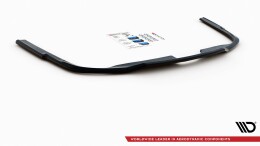 Mittlerer Cup Diffusor Heck Ansatz passend für Audi A6 S-Line C8 schwarz Hochglanz