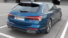 Mittlerer Cup Diffusor DTM Look Heck Ansatz für Audi A6 S-Line C8 schwarz Hochglanz