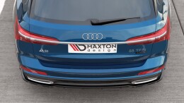 Mittlerer Cup Diffusor Heck Ansatz DTM Look passend für Audi A6 S-Line C8 schwarz Hochglanz
