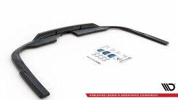 Mittlerer Cup Diffusor Heck Ansatz DTM Look passend für Audi A6 S-Line C8 schwarz Hochglanz