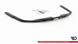 Mittlerer Cup Diffusor Heck Ansatz DTM Look passend für Audi A6 S-Line C8 schwarz Hochglanz