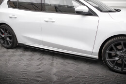 Street Pro Seitenschweller Ansatz Cup Leisten passend für Ford Focus ST / ST-Line Mk4 FLAPS HOCHGLANZ