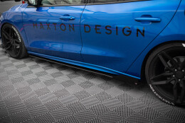 Street Pro Seitenschweller Ansatz Cup Leisten passend für Ford Focus ST / ST-Line Mk4 FLAPS HOCHGLANZ