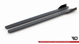 Street Pro Seitenschweller Ansatz Cup Leisten passend für Ford Focus ST / ST-Line Mk4 FLAPS HOCHGLANZ