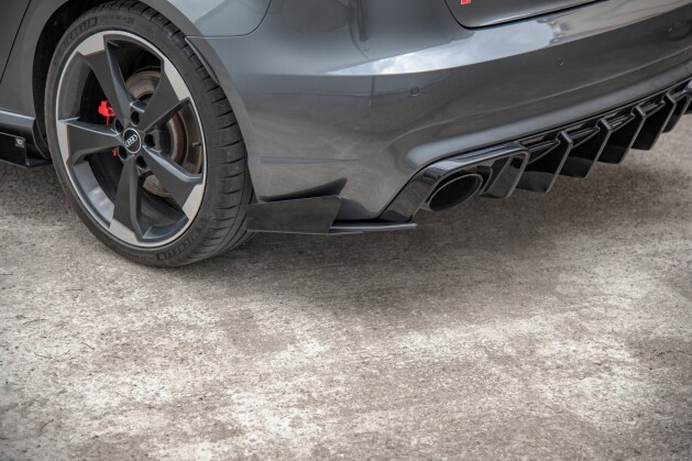 Street Pro Heck Ansatz Flaps Diffusor für Audi RS3 8V Sportback SCHWARZ+ HOCHGLANZ FLAPS