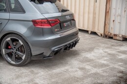 Street Pro Heck Ansatz Flaps passend für Audi RS3 8V Sportback schwarz Hochglanz