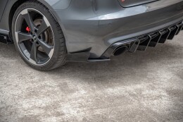 Street Pro Heck Ansatz Flaps Diffusor für Audi RS3 8V Sportback ROT+ HOCHGLANZ FLAPS