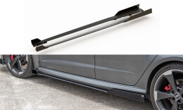 Street Pro Seitenschweller Ansatz Cup Leisten passend für Audi RS3 8V Sportback FLAPS HOCHGLANZ
