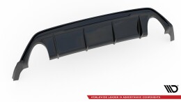 Heck Ansatz Diffusor V.3 für Ford Focus ST Mk4  schwarz Hochglanz