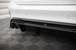 Heck Ansatz Diffusor V.3 passend für Ford Focus Hatchback ST Mk4 schwarz Hochglanz