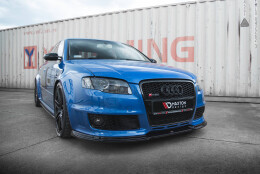 Cup Spoilerlippe Front Ansatz V.1 passend für Audi RS4 B7 schwarz Hochglanz