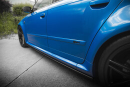 Seitenschweller Ansatz Cup Leisten passend für Audi RS4 B7 schwarz Hochglanz