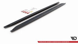 Seitenschweller Ansatz Cup Leisten passend für Audi RS4 B7 Carbon Look