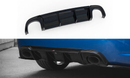 Heck Ansatz Diffusor passend für Audi RS4 B7 schwarz Hochglanz