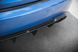 Heck Ansatz Diffusor passend für Audi RS4 B7 schwarz Hochglanz