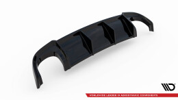Heck Ansatz Diffusor passend für Audi RS4 B7 schwarz Hochglanz