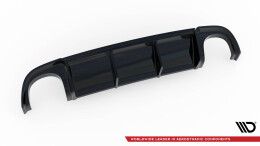 Heck Ansatz Diffusor passend für Audi RS4 B7 schwarz Hochglanz