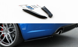 Heck Ansatz Flaps Diffusor V.1 passend für Audi RS4 Limousine B7 schwarz Hochglanz