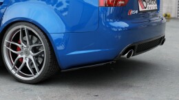 Heck Ansatz Flaps Diffusor V.1 passend für Audi RS4 Limousine B7 schwarz Hochglanz