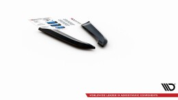 Heck Ansatz Flaps Diffusor V.1 passend für Audi RS4 Limousine B7 schwarz Hochglanz