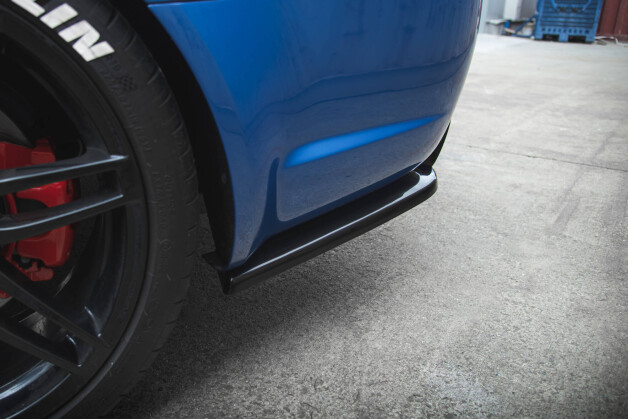Heck Ansatz Flaps Diffusor V.2 passend für Audi RS4 Limousine B7 schwarz Hochglanz