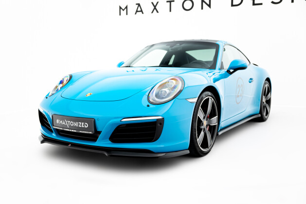 Cup Spoilerlippe Front Ansatz V.1 für Porsche 911 Carrera 991 Facelift schwarz Hochglanz