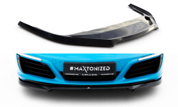 Cup Spoilerlippe Front Ansatz V.1 für Porsche 911 Carrera 991 Facelift schwarz Hochglanz