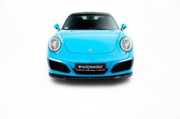 Cup Spoilerlippe Front Ansatz V.1 für Porsche 911 Carrera 991 Facelift schwarz Hochglanz