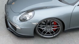 Cup Spoilerlippe Front Ansatz V.1 für Porsche 911 Carrera 991 schwarz Hochglanz