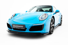 Cup Spoilerlippe Front Ansatz V.2 passend für Porsche 911 Carrera 991 schwarz Hochglanz