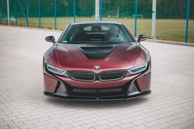 Street+ Spoilerlippe Front Ansatz passend für BMW i8 schwarz Hochglanz