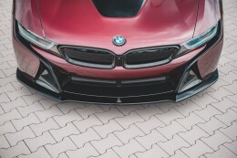 Cup Spoilerlippe Front Ansatz für BMW i8 schwarz Hochglanz