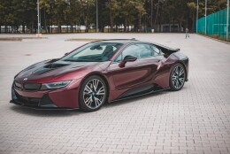 Seitenschweller Ansatz Cup Leisten passend für BMW i8 schwarz Hochglanz