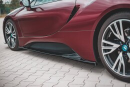 Street+ Seitenschweller Leisten passend für BMW i8 schwarz Hochglanz