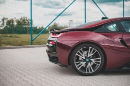 Mittlerer Cup Diffusor Heck Ansatz für BMW i8 schwarz Hochglanz