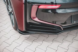 Mittlerer Cup Diffusor Heck Ansatz passend für BMW i8 schwarz Hochglanz