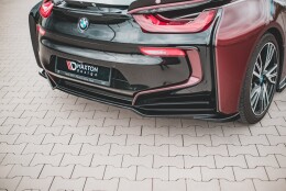 Street+ Mittlerer Diffusor Heck Ansatz passend für BMW i8 schwarz Hochglanz
