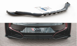 Mittlerer Cup Diffusor Heck Ansatz DTM Look passend für BMW i8 schwarz Hochglanz