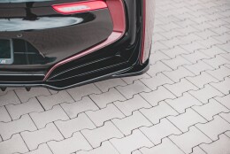 Mittlerer Cup Diffusor Heck Ansatz DTM Look passend für BMW i8 schwarz Hochglanz
