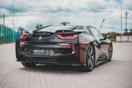 Mittlerer Cup Diffusor Heck Ansatz DTM Look passend für BMW i8 schwarz Hochglanz